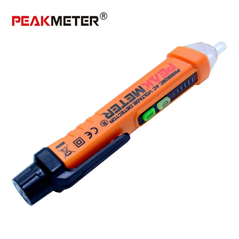 PEAKMETER Non-контактный тестер ручка PM8908C 12-1000V детекторы напряжения переменного тока Тесты er Вольтметр постоянного тока электрической Тесты карандаш