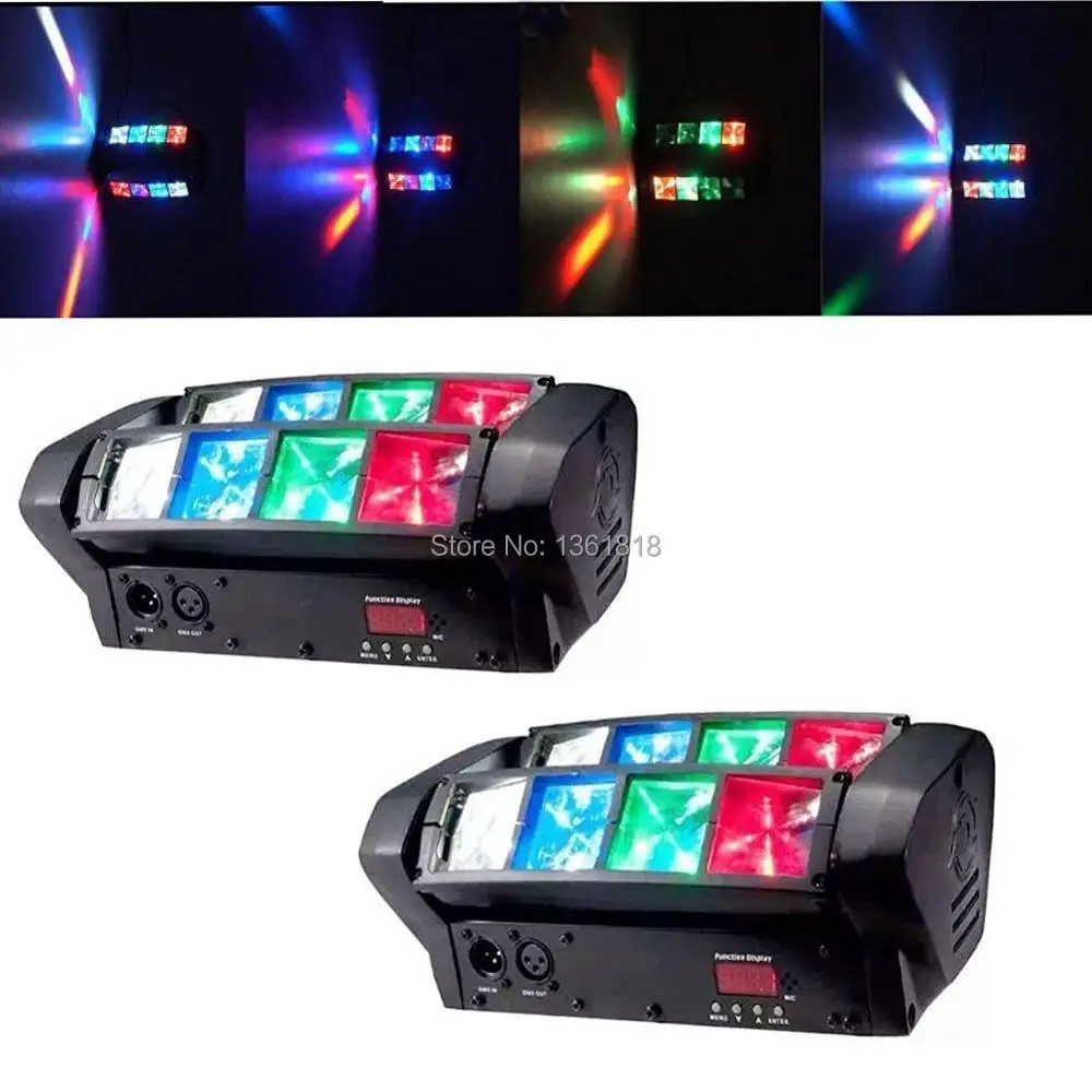 

moving head dj light mini spider moving head beam light 8x6W RGBW stage lights for disco lights (2 pieces/lot)