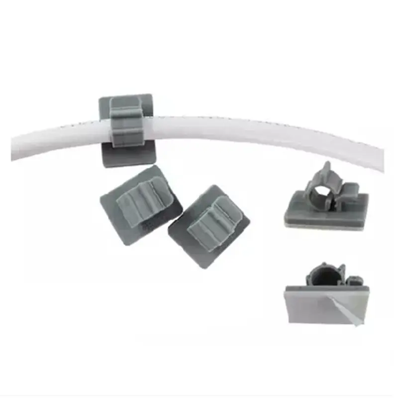 1/4'' or 3/8'' PE pipe Clamps Plumbing Hose Plastic Gray Fixed Base