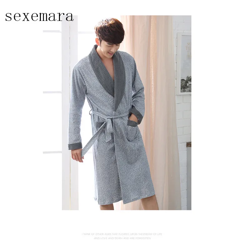 Новое поступление, модные мужские халаты для сна из хлопка,, удобные и модные