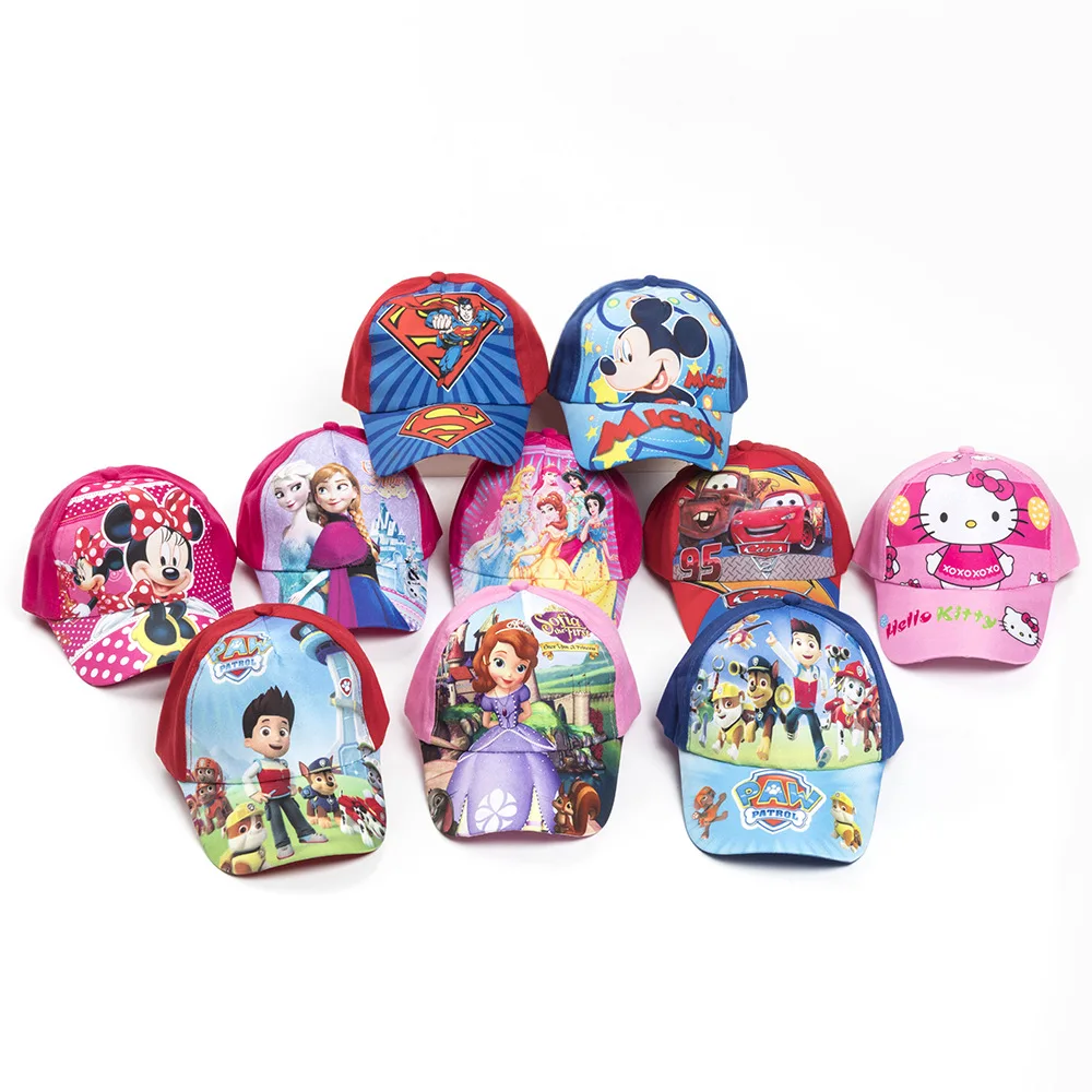 

Cartoon For Children Disney Summer Sunscreen Ultraviolet-proof Shade Adjustable Size Cotton Cap Child Birthday Present