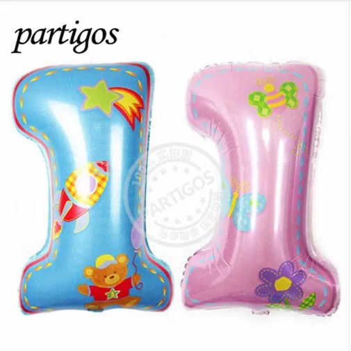 

50pcs/lot Figure 54*87cm Number 1 Balloons Foil Balloon For baby Birthday Party Decorative artigos para festa de aniversario