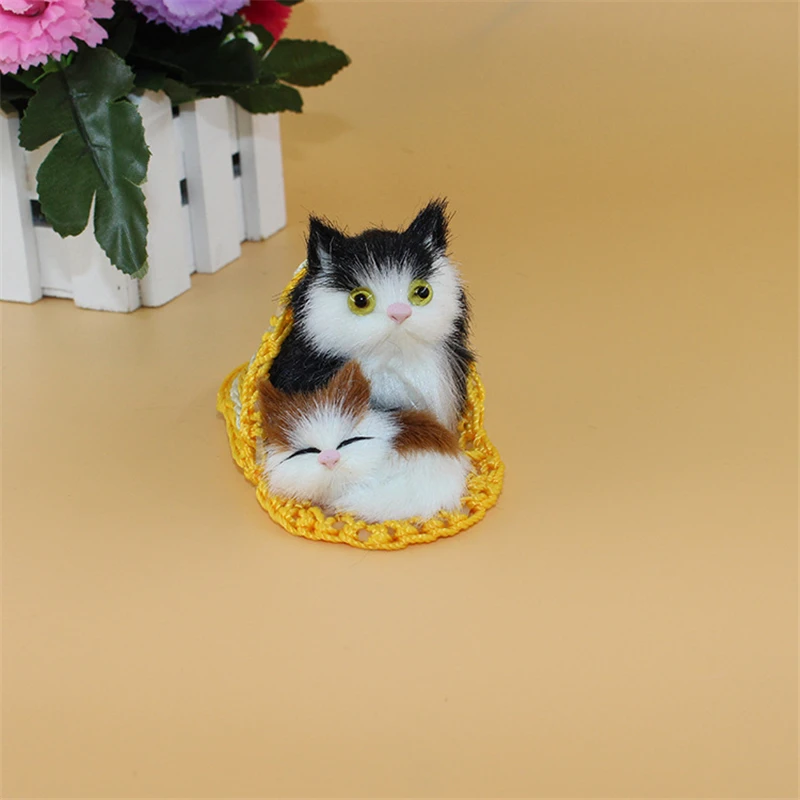 Милая игрушка для мамы кошки и малыша котенка две на тапочках Детская кукла милая