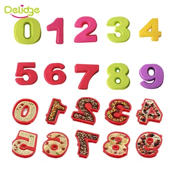 

Delidge 10pcs/set 0-9 Numbers Silicone Cake Mold 3D 2017 Non-Stick Fondant Chocolate Biscuit Mold DIY Baking Decorating Tools