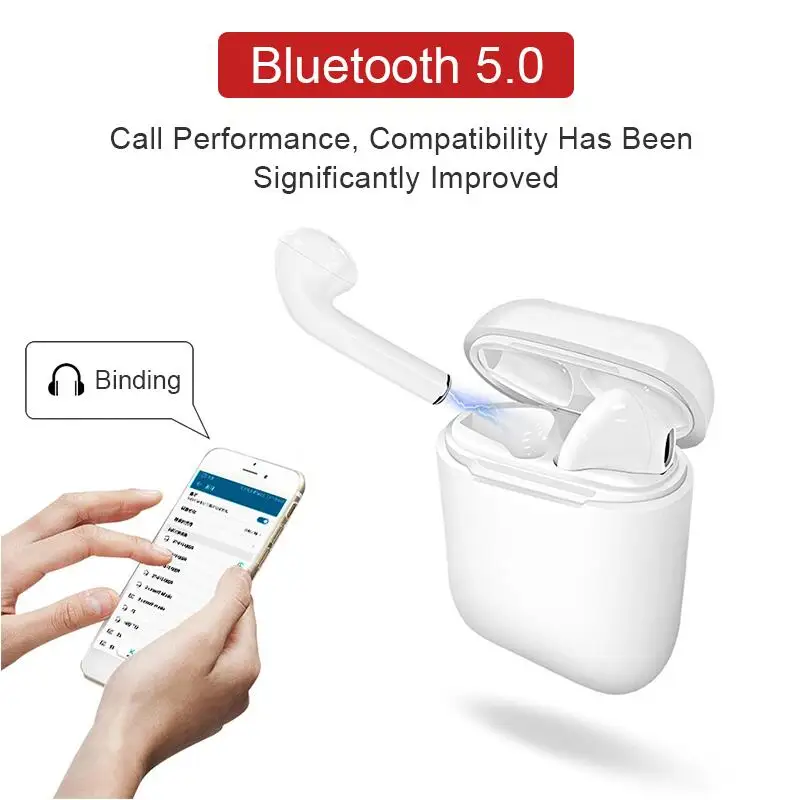  TOP Quality NAIKU i9s TWS Mini Wireless Bluetooth Earphone Stereo Earbud Headset With Charging Box  - 32987742356