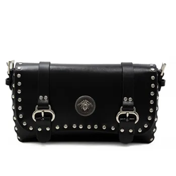 

Designer Brand retro rivet leather girl bags women handbag messenger travel Genuine Leather shoulder Crossbody bag female wallet