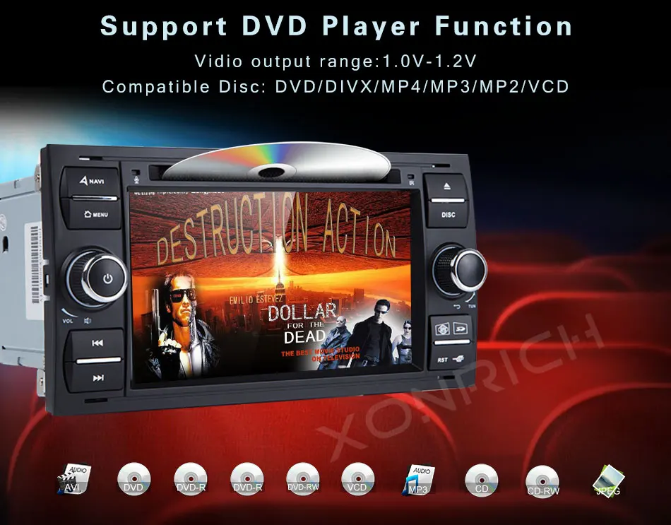 Clearance 2 din Car DVD Player Multimedia For Ford Fiesta Ford Focus 2 Mondeo 4 C-Max S-Max Fusion Transit Kuga AutoRadio GPS Navigation 11