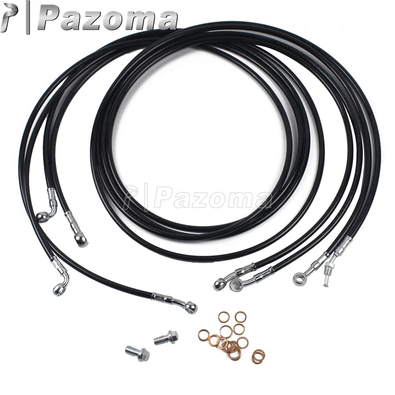 Motorbike Brake Clutch Cable line Kit For Harley Touring Electra Glide Road Street Glide Road King 2014-2017 w/10
