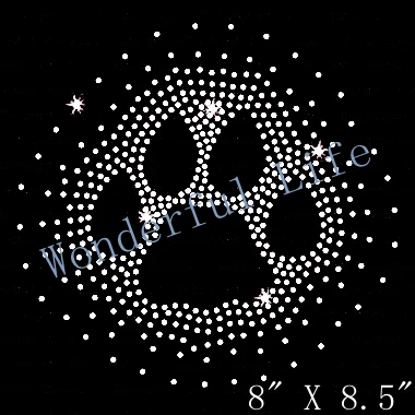 Free shipping PAW BURST IRON ON RHINESTONE TRANSFER | Дом и сад