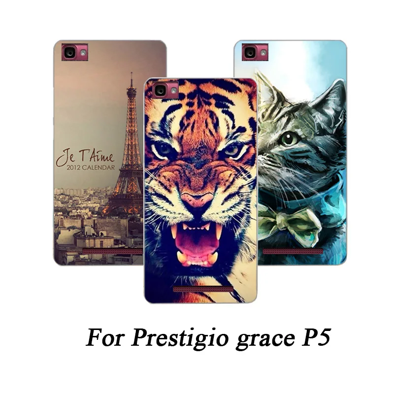 

Soft Tpu Phone Case For Prestigio Grace P5 Psp5515 Duo Cases DIY Painted Wolf Fundas Sheer For Prestigio Grace P5 Back Cover