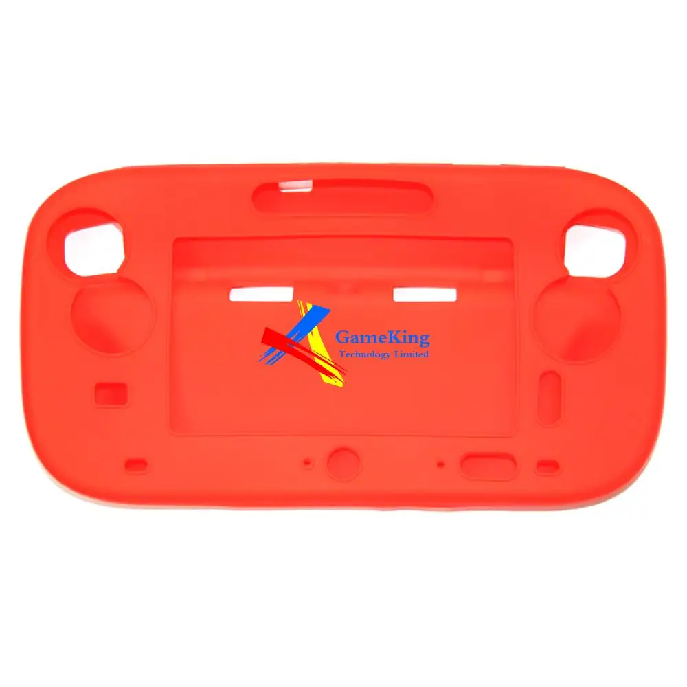 Silicone protective case for nintendo wii u gamepad cover skin 5 color