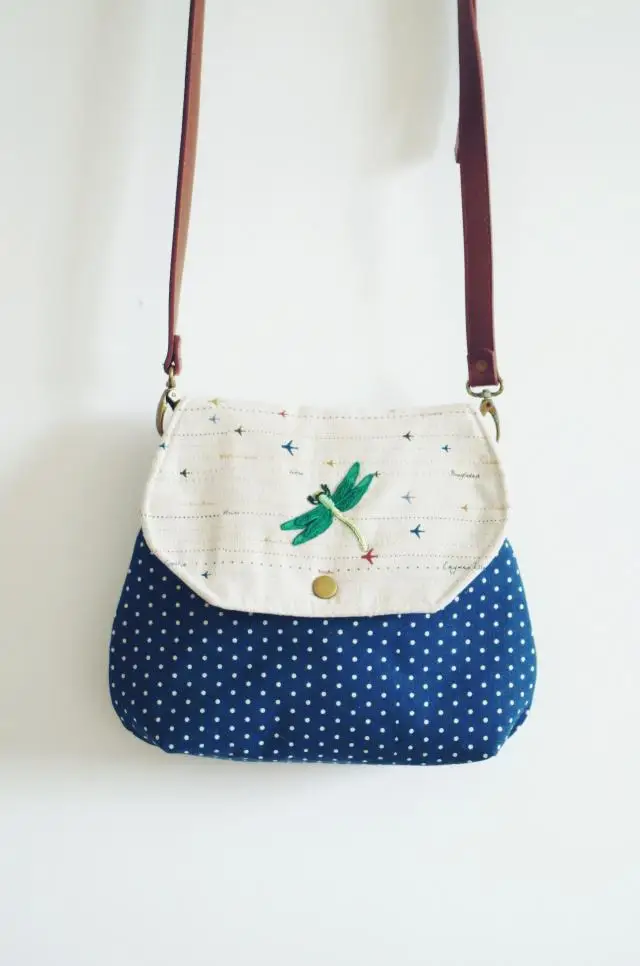 Zakka Angelatracy Insetos Libélula Bordados Mulheres Sacos