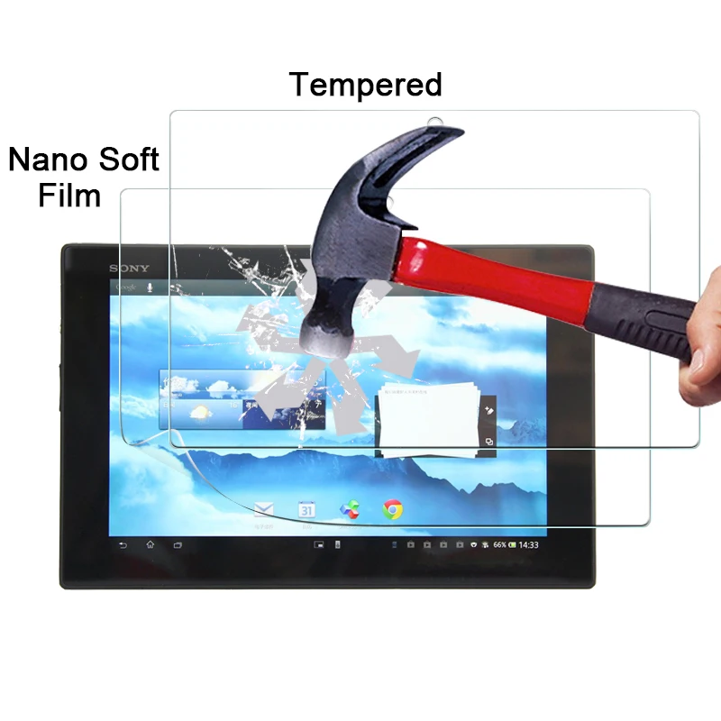 

1pcs Anti-shatter screen protector films For Sony Xperia Tablet Z SGP341 10.1" TAB Explosion-proof Nano soft film in stock