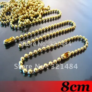 Free ship! Gold Plated 1000PCS 8cm 2.4mm Ball Chains Link with Connector For Scrabble Tiles Key Chains Tags Free ship! Gold Plated 1000PCS 8cm 2.4mm Ball Chains Link with Connector For Scrabble Tiles Key Chains Tags