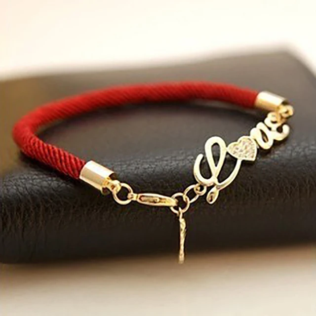 Free Shipping New Pierced Love Letters Red String Lovers Natal Lucky Red Thread Free Shipping New Pierced Love Letters Red String Lovers Natal Lucky Red Thread