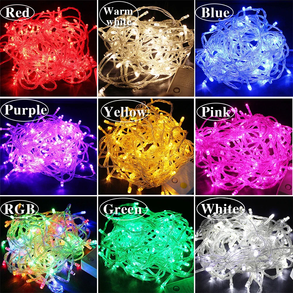 Christmas lights outdoor fairy garland led string light Waterproof 10M 100leds decoration lamp for home New Year's holiday party