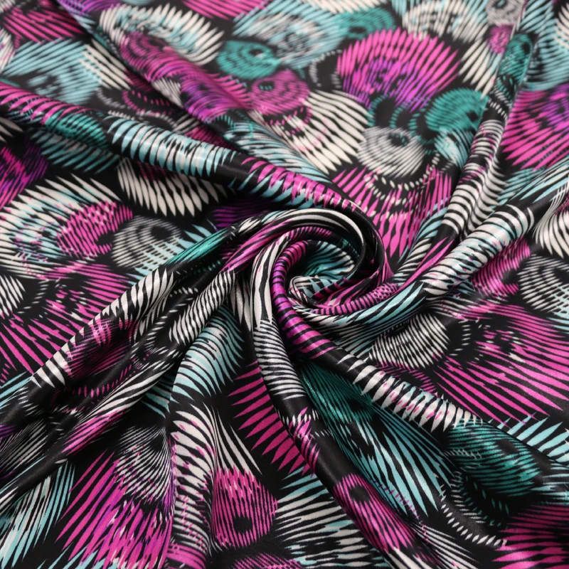 Геометрическая атласная Набивная Ткань Мягкое платье рубашка шарф одеяло Материал подкладка сделай сам