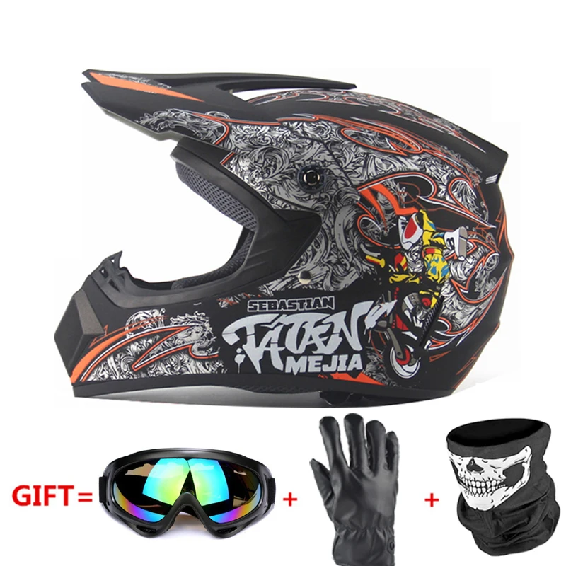 Полнолицевой мотоциклетный шлем Casco Moto внедорожный шлем ATV Dirt Bike горные MTB DH Capacete Moto очки шлем для мотокросса - Цвет: 225-Matte Black 5