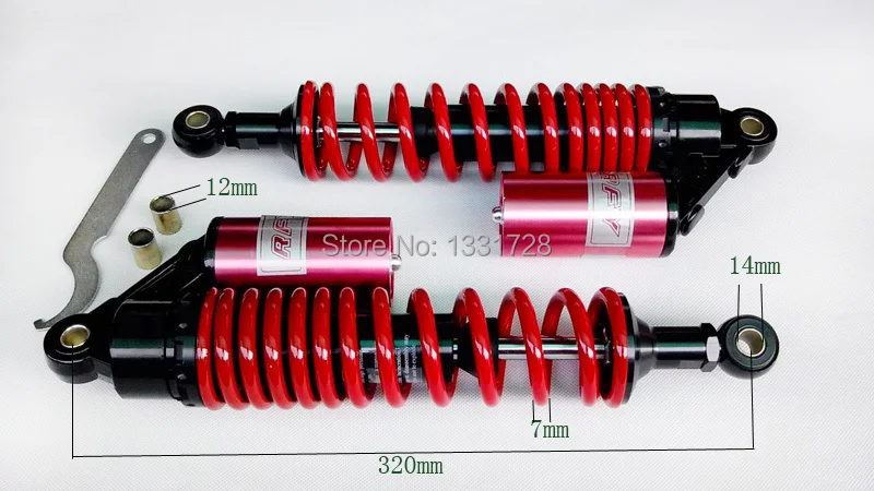 320MM RED RFY air gas Shock Absorber Fit to XJR400 XJR1200 XJR13