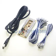 Reyann Zero Delay USB Encoder PC to HAPP Style Joystick & Push Buttons for MAME, Raspberry Pi RetroPie DIY Projects & 4.8mm Size