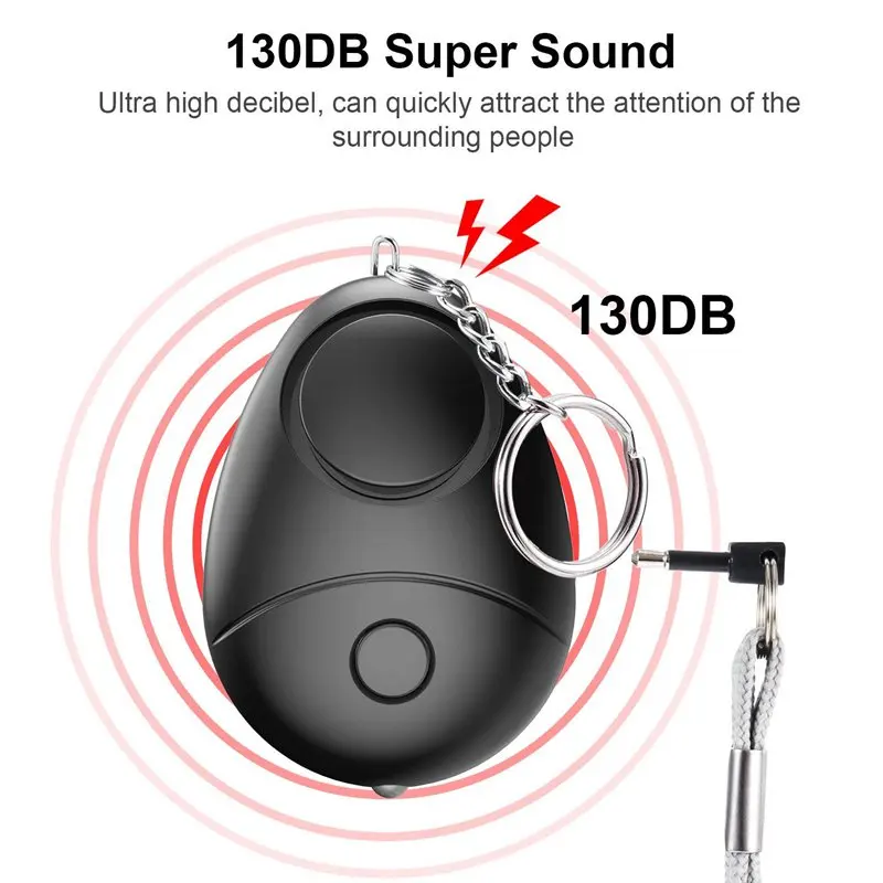 

5 Pack 130db Personal Security Alarm Keychain, Safe sound Safety Emergency Alarms for Women, Kids and Girls, Self Defense Elec#8