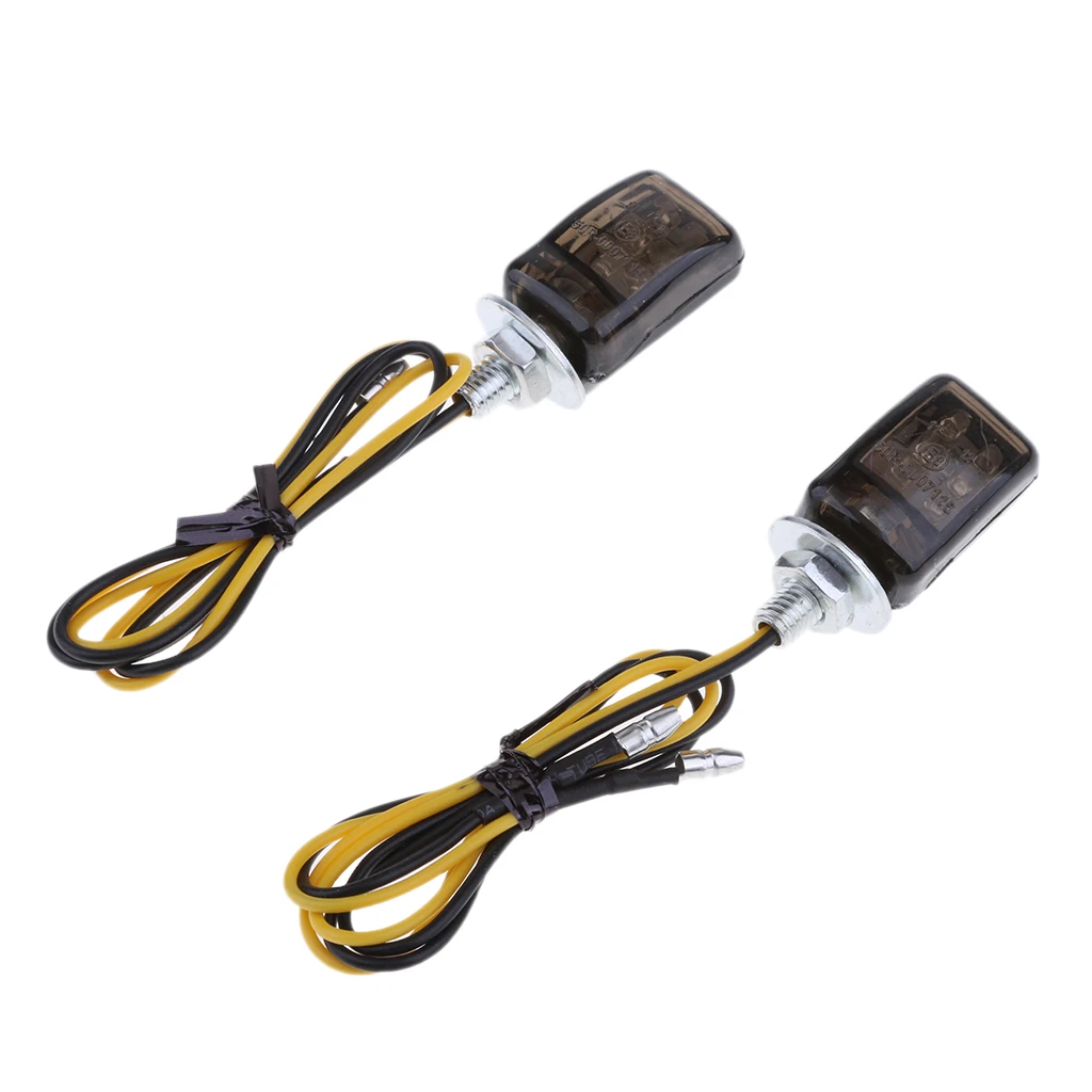 2x LED Motorcycle Turn Signals Indicators Blinker Amber light for Honda Las senales de la vuelta clignotants 