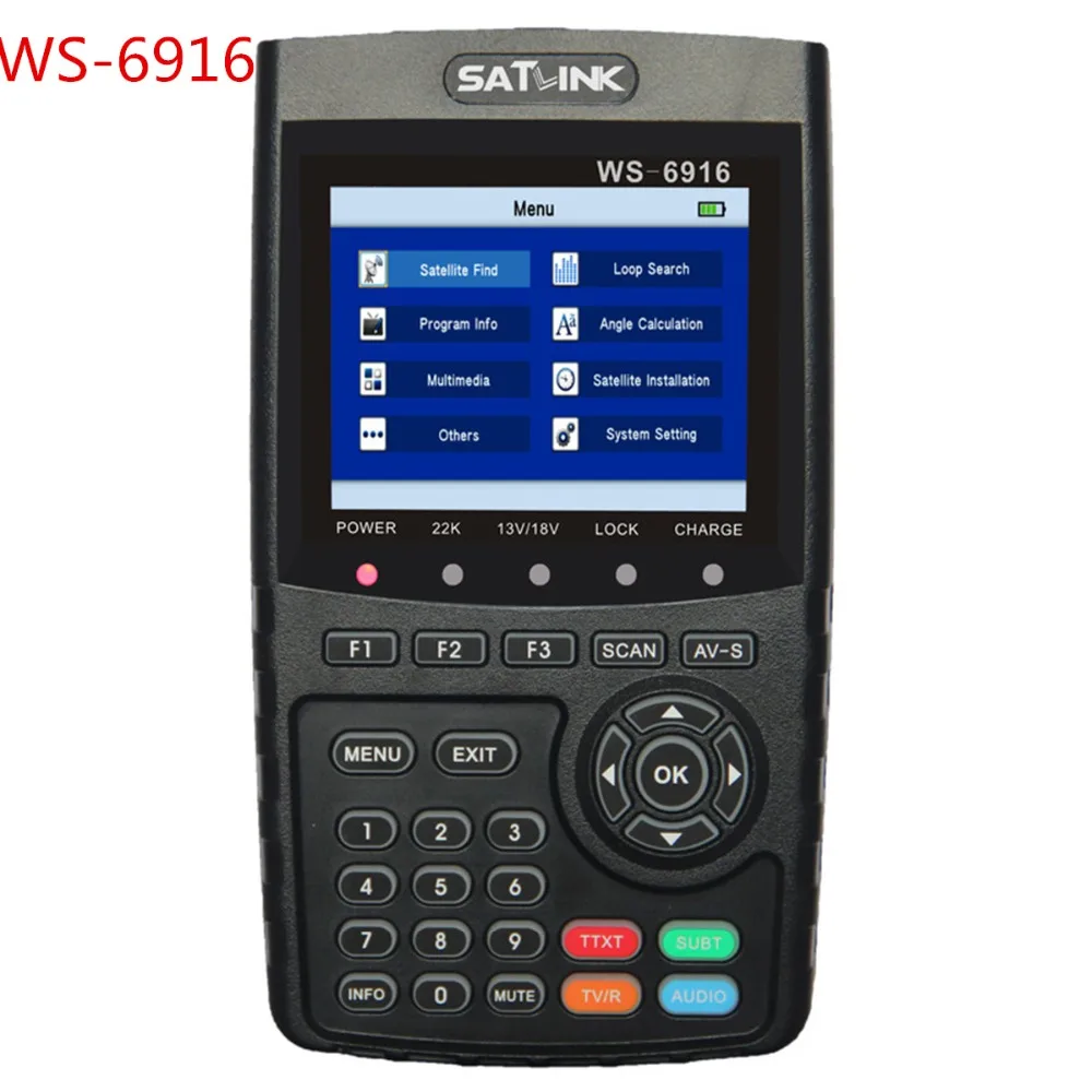 

Satkink 3.5 inch WS-6933/2.1 inch WS-6916 HD DVB-S2 High Definition Digital Satellite Finder Meter Free Shipping