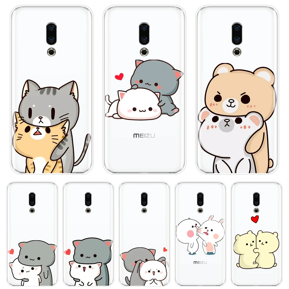Чехол для телефона Meizu 16th 16x15 Lite 16 Plus Kawaii Милая кошка девушка силиконовая Мягкая