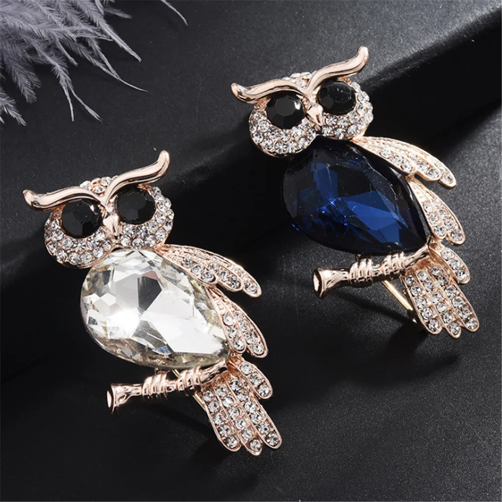 

ECODAY Vintage Crystal Owal Brooches for Women Brooch Pins Metal Fashion Dress Coat Broches Women Accessories Jewelry Spille