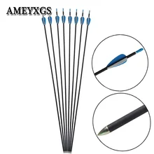 6/12pcs 31inch Archery Carbon Arrows 700 Spine Mix Carbon Shaft For Compound Recurve Bow Shooting Practice Hunting Archery Acces 6/12pcs 31inch Archery Carbon Arrows 700 Spine Mix Carbon Shaft For Compound Recurve Bow Shooting Practice Hunting Archery Acces