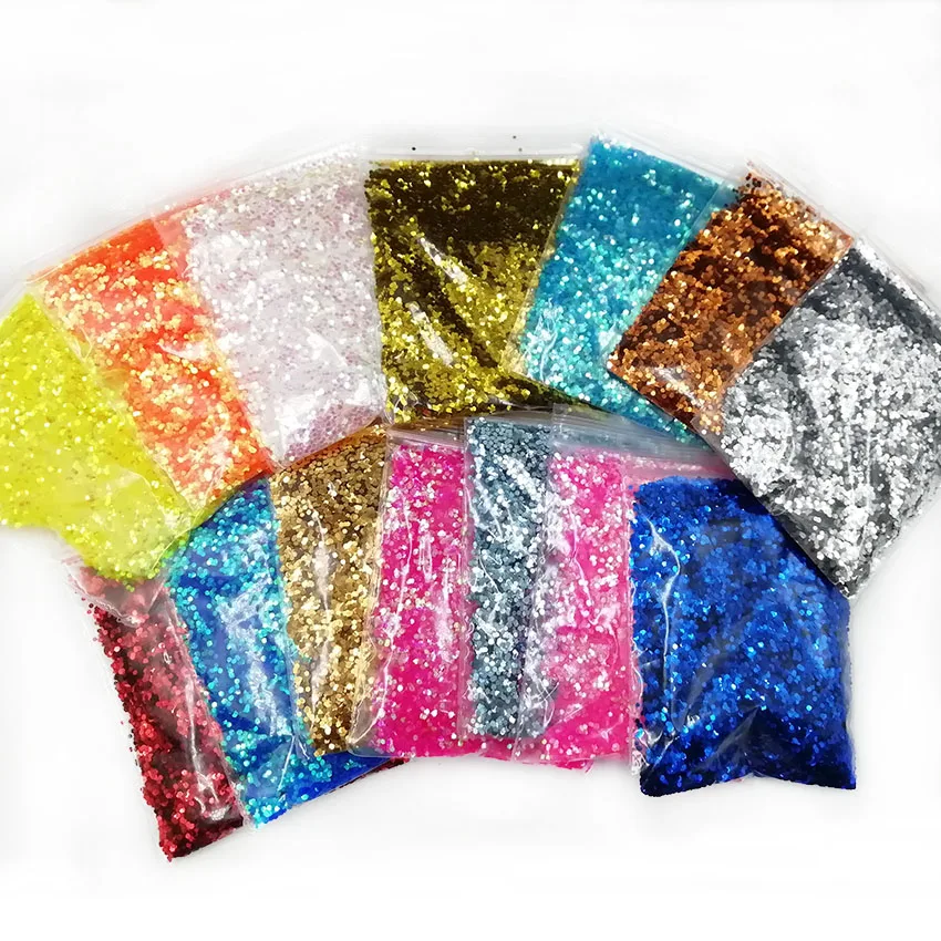 

1mm Hexagon Sequin Glitter Sparkle for Acrylic UV Nail, Nail Art Flakes Slime Diy Supplies