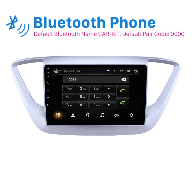Top Harfey HD Touchscreen 9" Android 8.1 GPS Navi Radio for Hyundai Verna 2016 with Bluetooth AUX Music support DVR Carplay OBD SWC 1