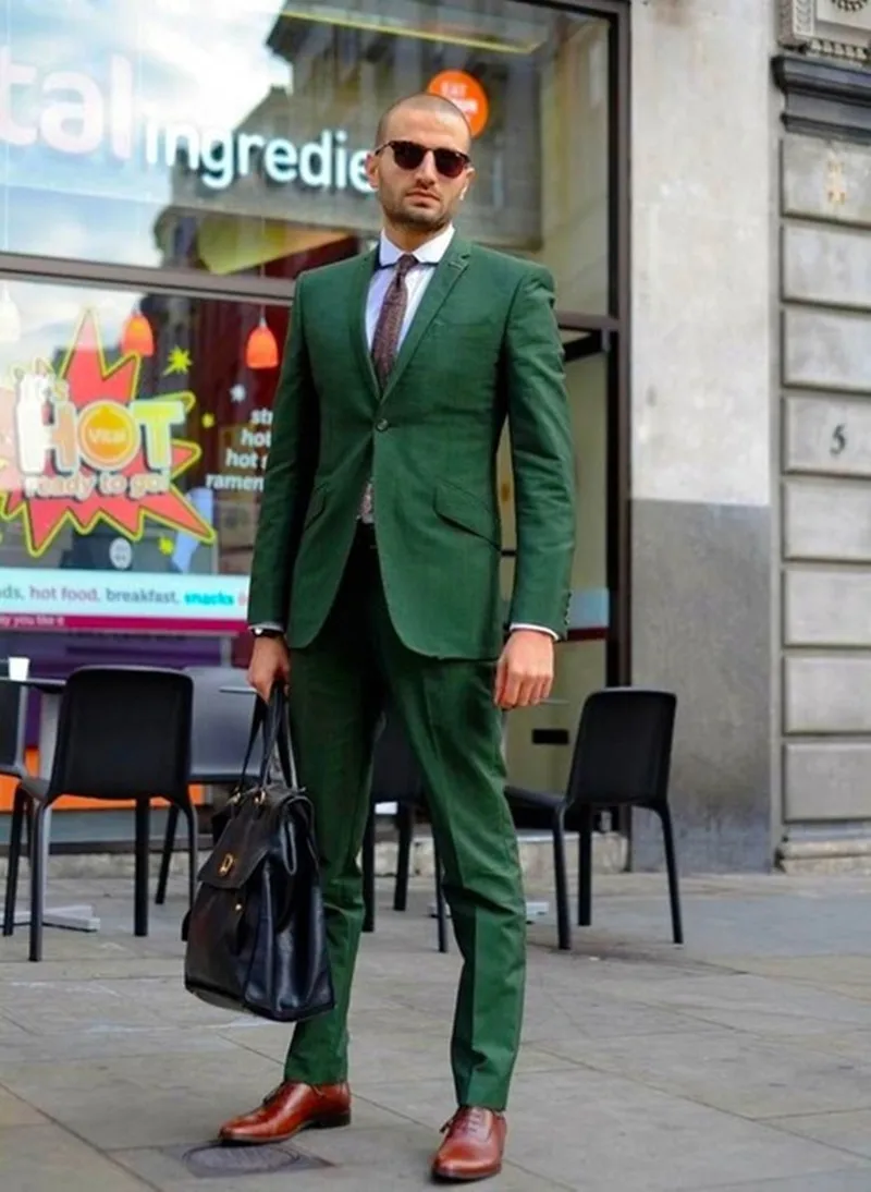 High Quality Green Men Suit 2021 Groom 