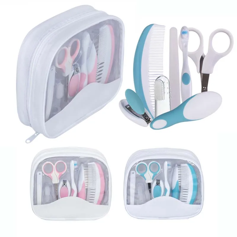 

7Pcs Cute Baby Kit Kid Healthcare Baby Care Kit Baby Grooming Set Kit Thermometer Clipper Scissor Kid Toiletries For Baby