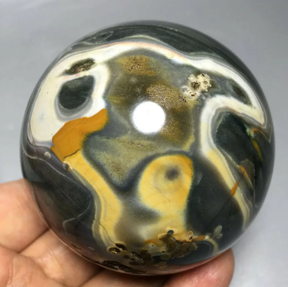 

488g NATURAL OCEAN JASPER QUARTZ CRYSTAL BALL HEALING crystals for power