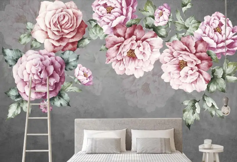 Goede Custom 3d muurschildering behang Rose bloem foto muurschildering TV achtergrond behang voor muren 3 d woonkamer home improvement