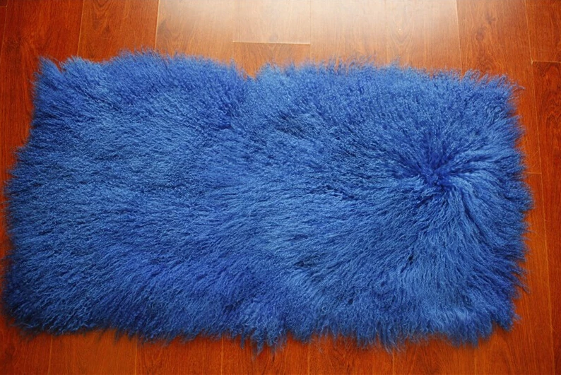 

Long hair mongolian lamb fur plate/ sheep fur skin