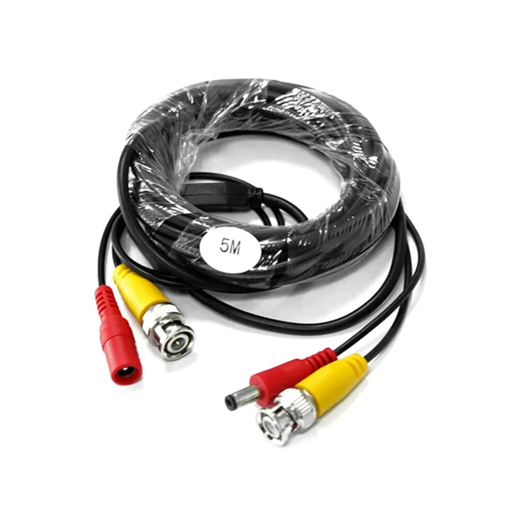 

BNC Cable CCTV Security Video Camera DVR Data Power Extension Cable +DC Pure Copper Double Shielding Safety Camera Video Cable