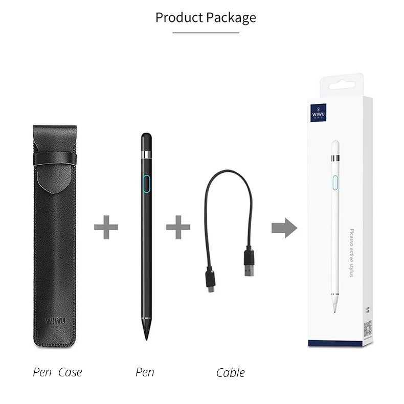 Stylus pen for iPad Rechargeable high precision stylus compatible Android & IOS Apple equipment Pencil Capacitive touch pen  (9)