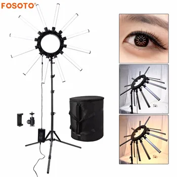 

fosoto TL-1800S Led Light Lamp Bi-color 3200-5600 Photographic Lighting 12 Tubes 672 Leds Camera Photo Studio Phone Photography