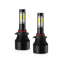 Safego H4 H7 9005 9006 HB3 HB4 H8 H9 H11 светодиодный фар автомобиля лампы комплект 12 V 60 W 6400LM автомобильный блок светодиодов фары Противотуманные фары лампы 6500 K