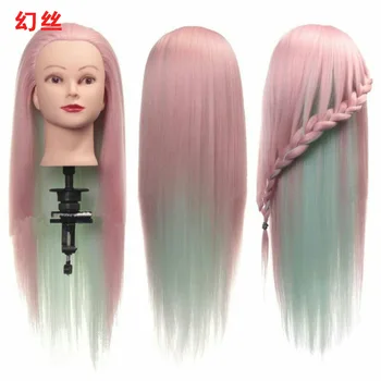 

Training Head 24inch Colorful Hair Mannequin Hairdressing Doll Heads for Professional Style Salon Use