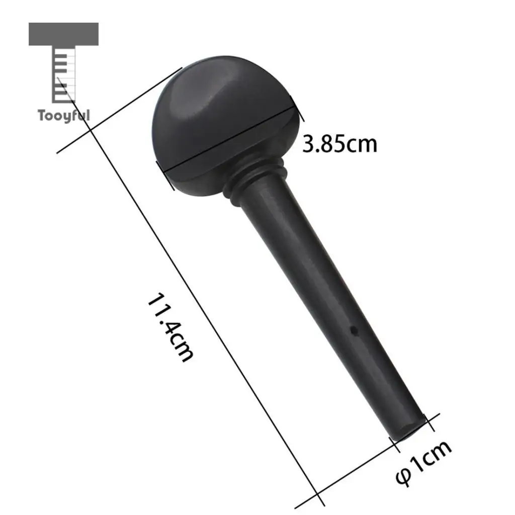 Tooyful Exquisite 4 Pieces Ebony Cello Tuning Pegs Tuners Machine Heads for 3/4 4/4 Cello Replacement Parts
