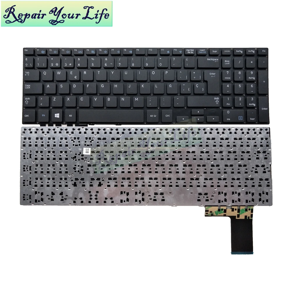 Подлинная испанская клавиатура SP LA для Samsung 450R5 NP450 NP450R5E NP450R5V NP470R5E 450R5E 450R5V NP370R5E NP510R5E черная/белая