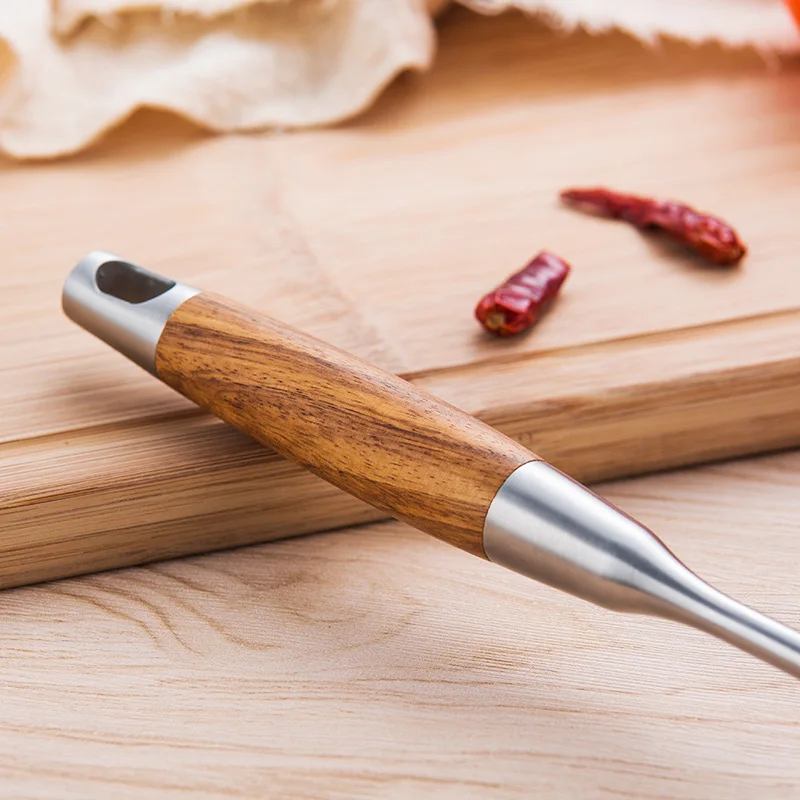 Супер качество 304 нержавеющая сталь с деревянной ручкой турнеры стейк мясо лопатка Черпак кухонные инструменты посуда