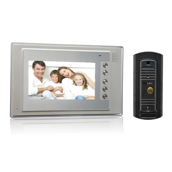 

(1 set) 7 Inch Colorized Screen Intercom Phone 1 to 1 Video Door Phone System Door access Control Night Version Camera Talkback