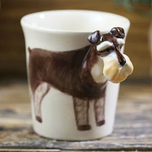 300 мл шнауцер собака кофейная чашка tazas de ceramica creativas забавные животные кружки 3D мультфильм Подарочная чашка Милая кружка собака 300 мл шнауцер собака кофейная чашка tazas de ceramica creativas забавные животные кружки 3D мультфильм Подарочная чашка Милая кружка собака