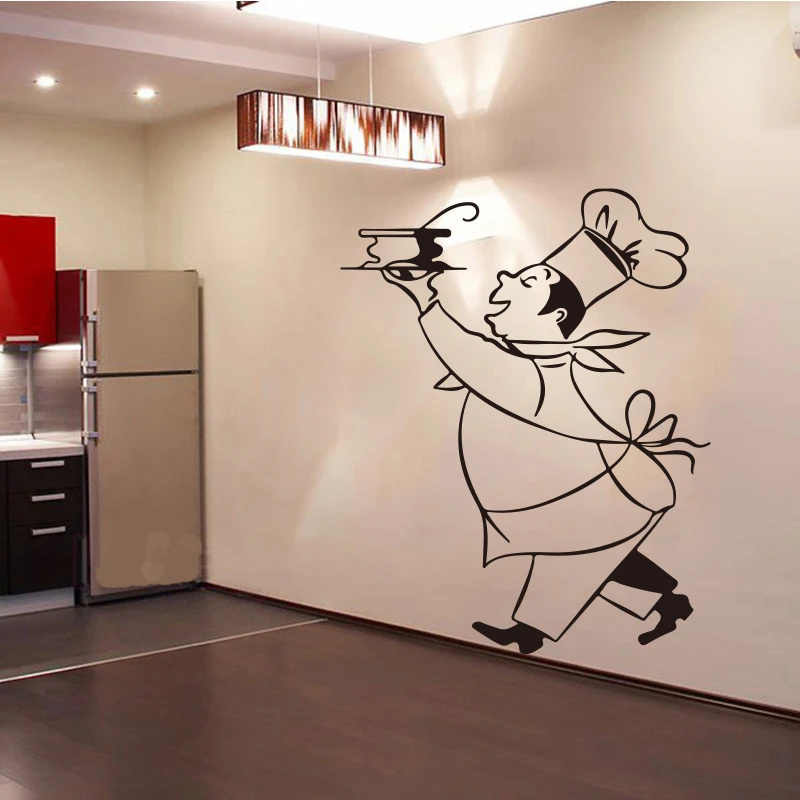 Stickers Cuisine Chef Cuistot Vinyl Wall Decals Sticker Mural Wall Art Kitchen Tile Wallpaper Home Decor House Decoration Dd0308 Decorative Poster Wall Decals Stickerssticker Mural Aliexpress