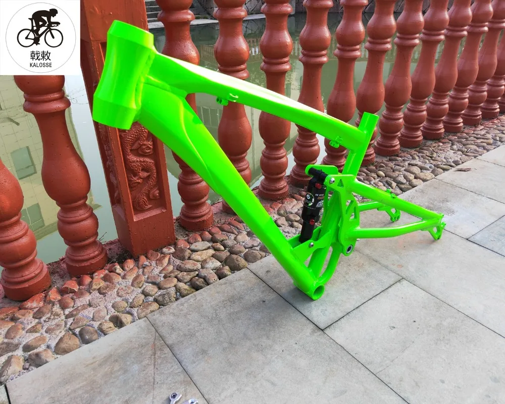 Kalosse полная подвеска велосипедная рама 26 дюймов колеса 17 дюймов мягкий хвост DIY цвета рама для горного велосипеда