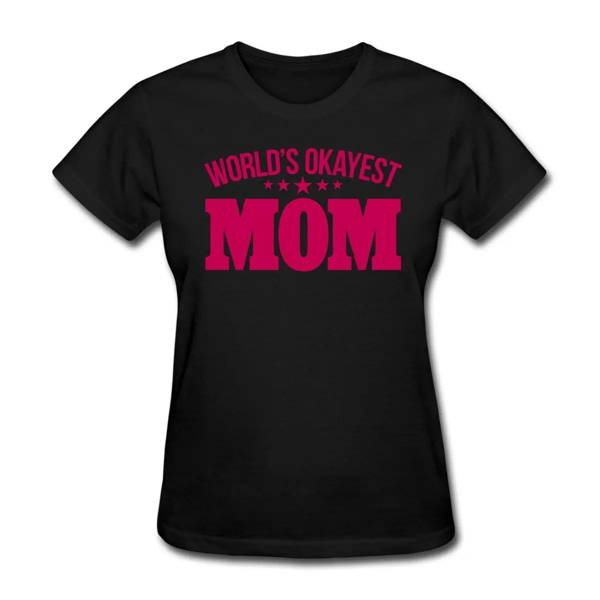 World S Okayest Mom Women S T Shirt Design T Shirt Novelty Tops